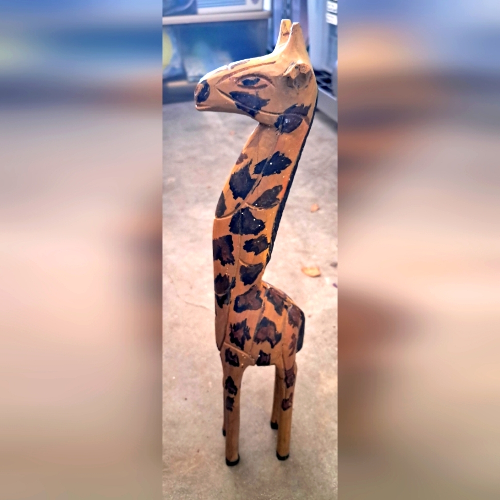 Leopard Print Wooden Sculpture